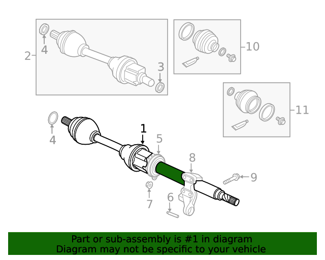 Genuine Axle Shaft Ex for 2019-2023 Volvo | Part# 36003731 | Over  
