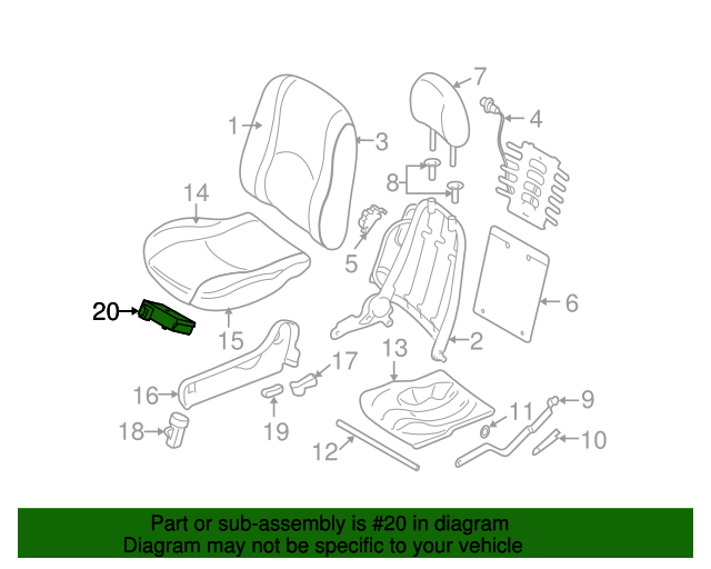 20012012 Ford OEM Seat Heater Control Module 2C3Z14C724AA Ford