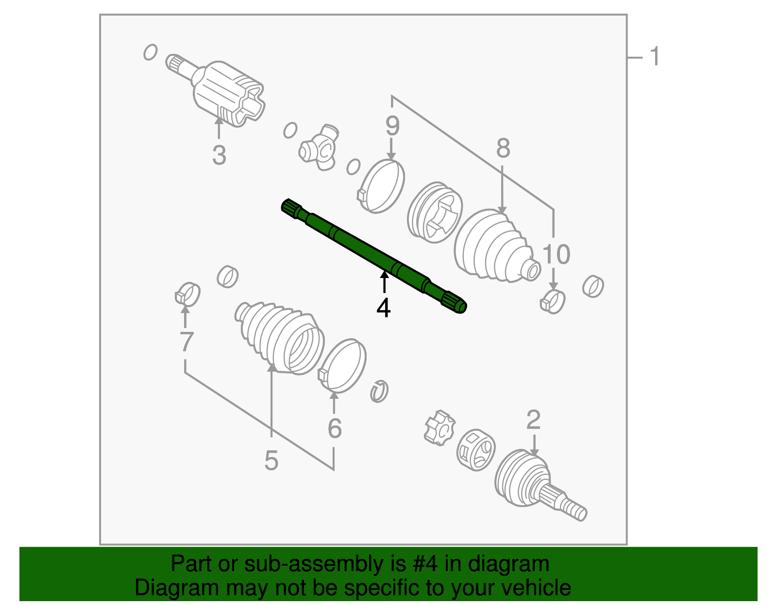 Cv Intermediate Shaft - GM (10308696)