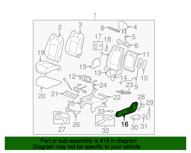 GM OEM Front Seat-Outer Finish Panel Left 25941603