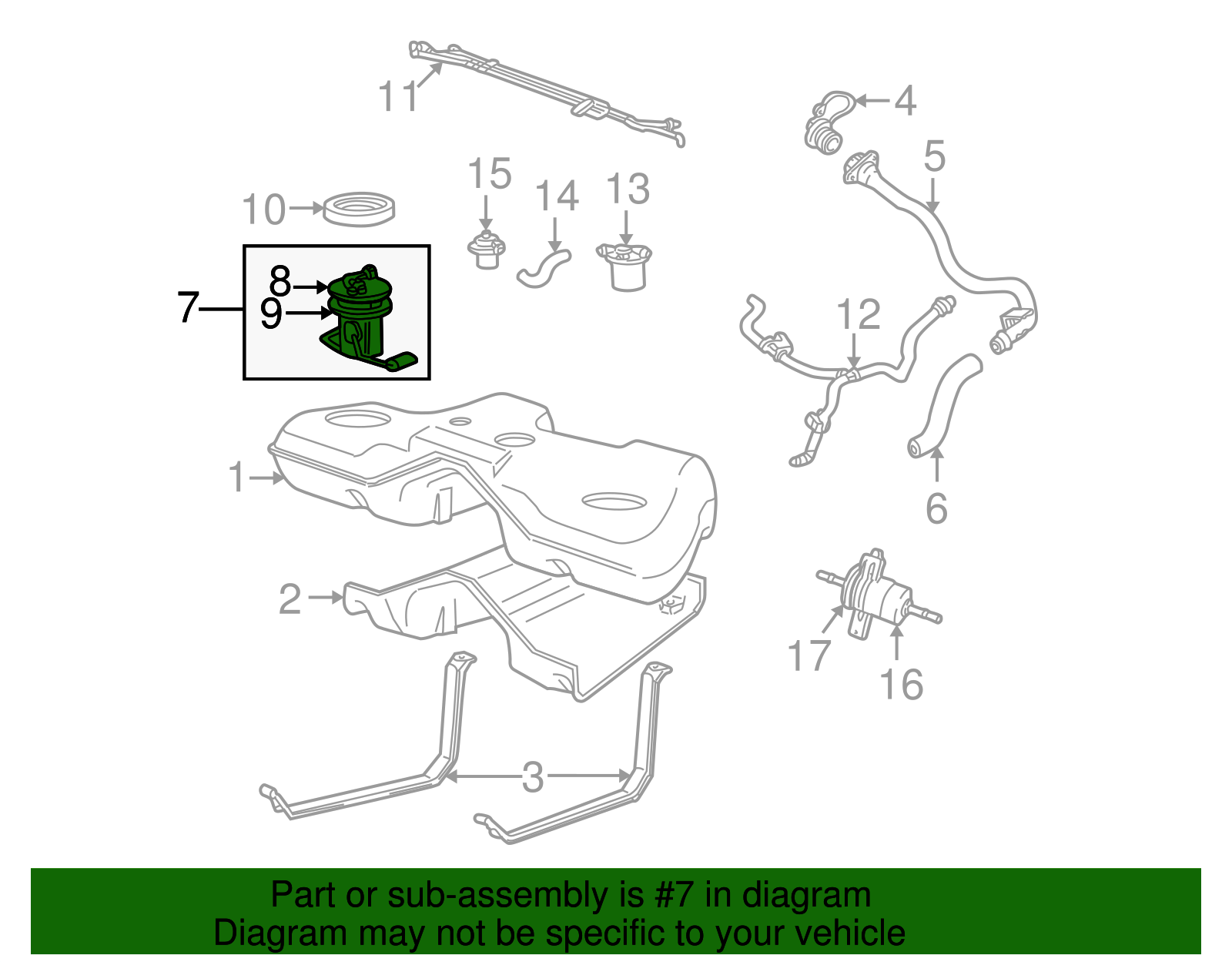 Fuel Pump Assembly - Ford (YW4Z-9275-BE)