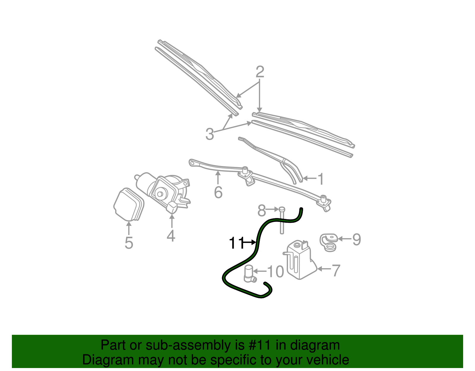 Washer Hose - GM (25644201)
