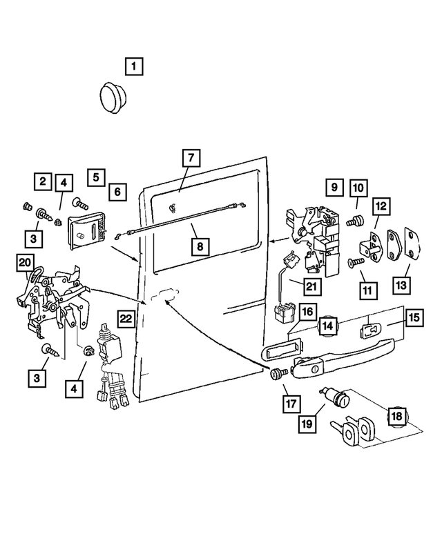 20032006 Dodge Sprinter 2500 Sliding Door Interior Handle 5132049AA