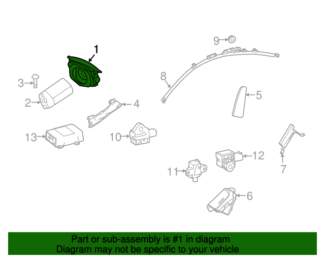 20122015 MercedesBenz Steering Wheel Air Bag 17286029028490 MB