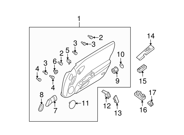 2003 Nissan 350Z Motor Front Driver Side Window Switch For 2003-2008 Nissan 350Z / Infiniti G35 – Direct Replacement Part #25401CD02D Titan Quest Switch - Foto 4
