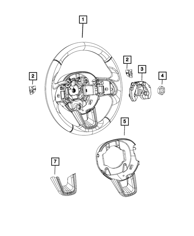 20222023 Jeep Compass Steering Wheel Bezel 7JM55SCSAA My Mopar Parts