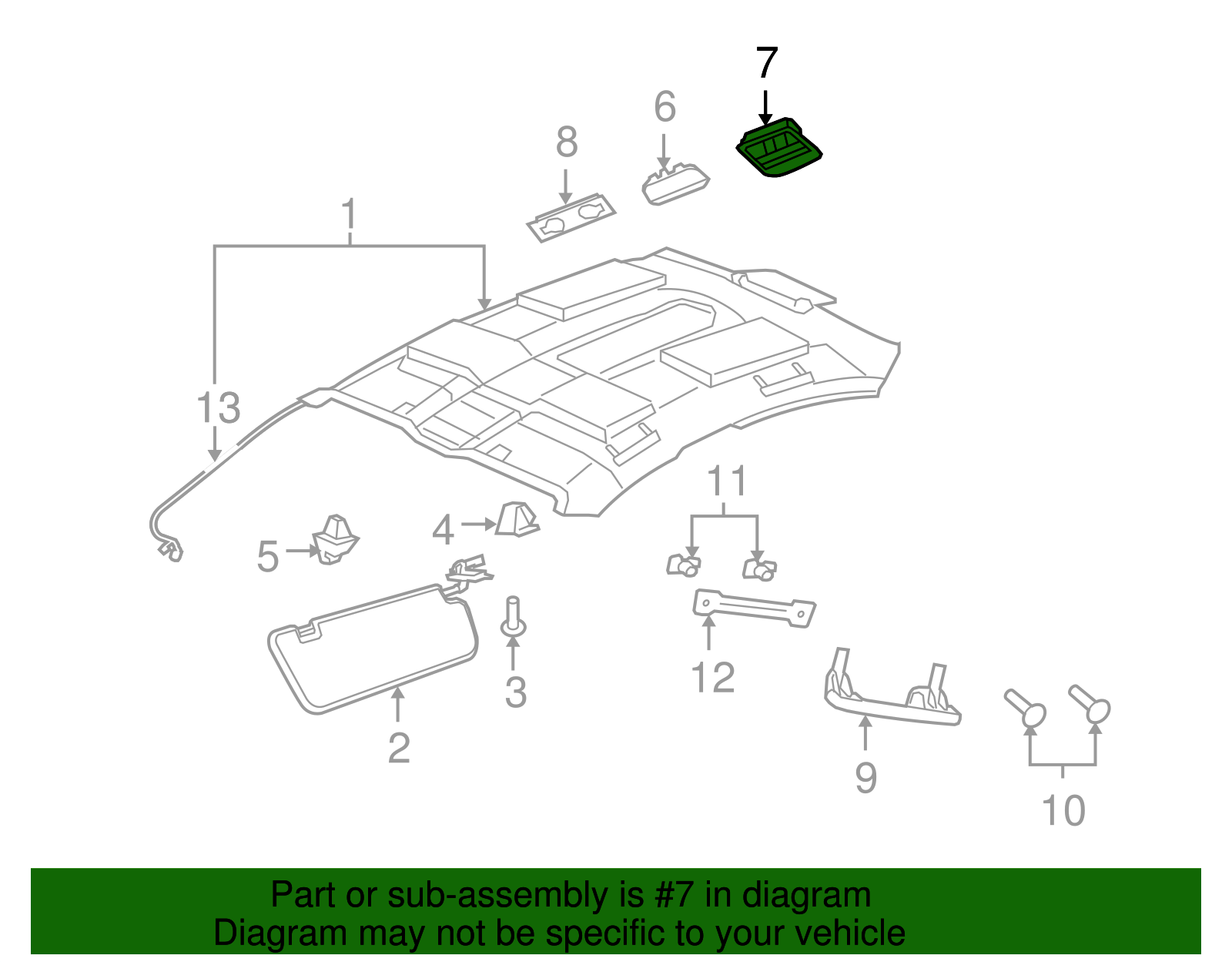 Console, Roof - GM (92223695)