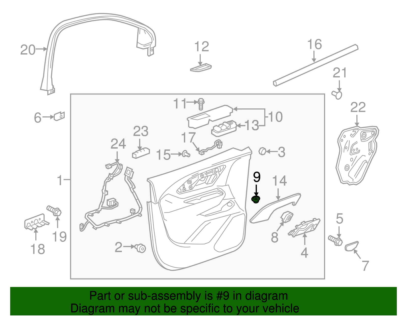 Jet Black Liftgate Switch - GM (84360605)