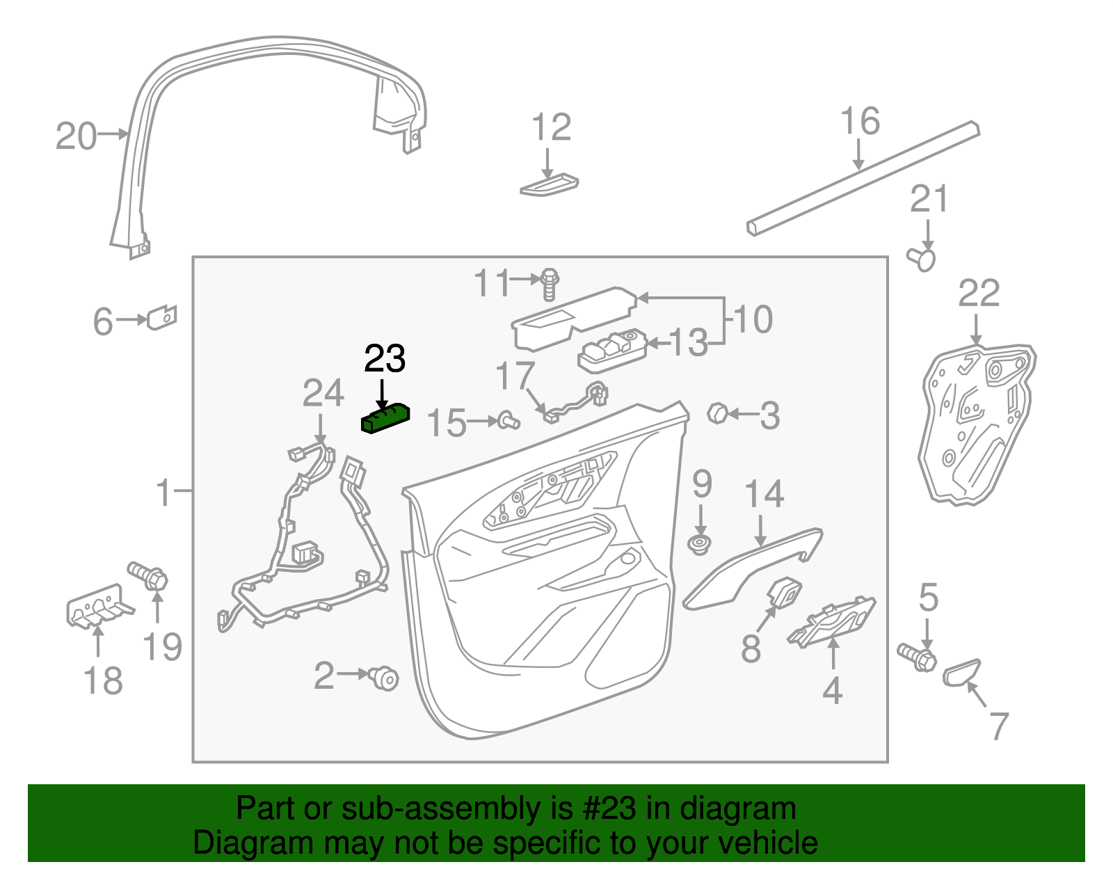 Black Driver Seat Adjuster Memory Switch - GM (84360604)