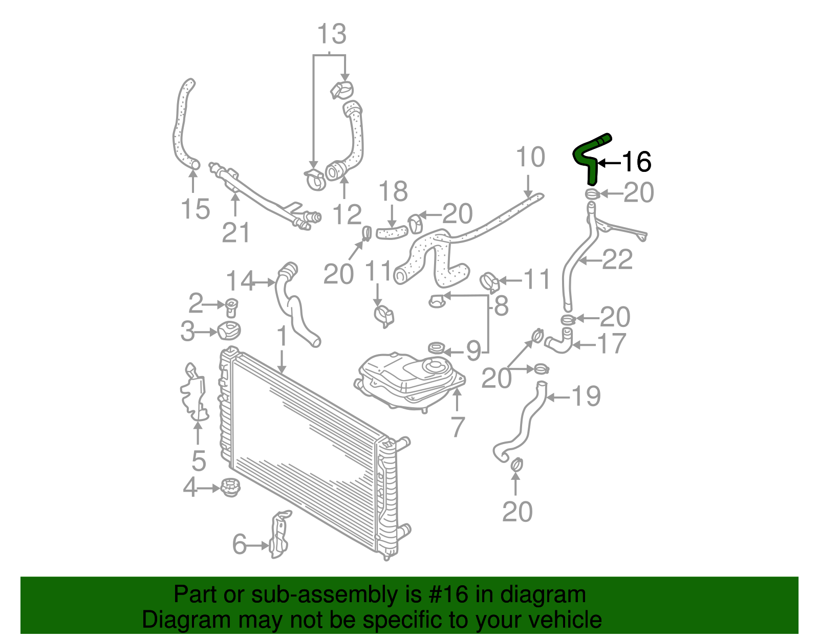 Hose - Volkswagen (8D0-121-109-N)