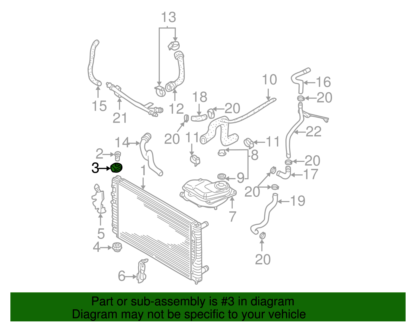 Radiator Insulator - Volkswagen (8D0-121-276)