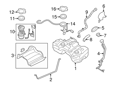 Fuel System Components for 2018 Nissan Rogue #0