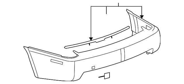 Rear Bumper Cover - Cadillac (89025756)