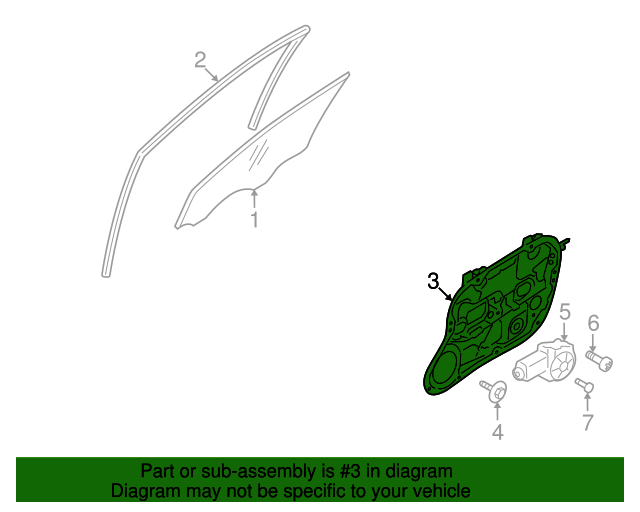 824812L001 Window Regulator 20092012 Hyundai Elantra hyundaiparts