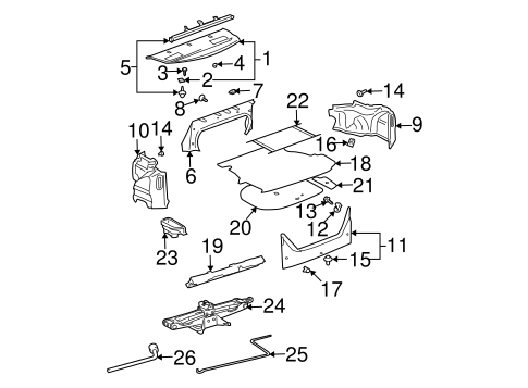 TOYOTA Genuine 64330-33360-B0 Package Tray Trim Panel Assembly