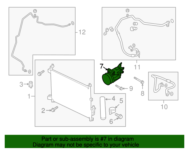 20142019 Nissan Compressor Air Conditioner 926001KC7A Nissan Parts