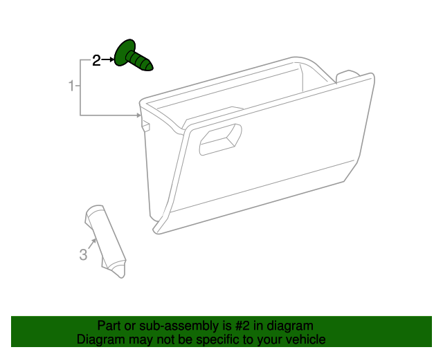 20072012 Toyota Yaris Glove Box Screw 9352054010 Toyota Parts Center