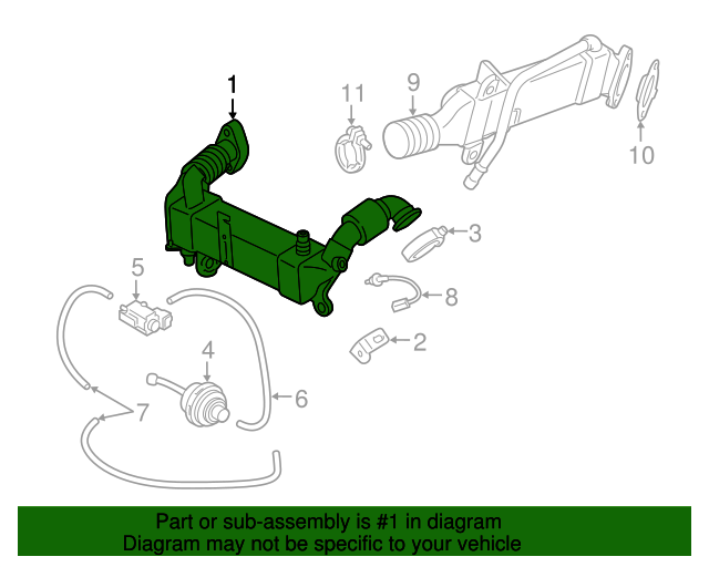 20092013 BMW Exhaust Gas Recirculation (EGR) Cooler 11718576450