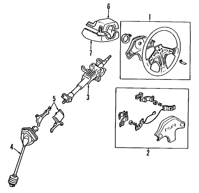 19971998 Mazda MPV Steering Column LC0132100D