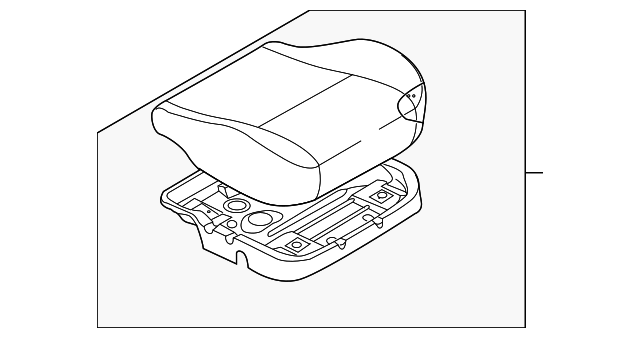 Beige Passenger Seat Cushion - GM (96891958)