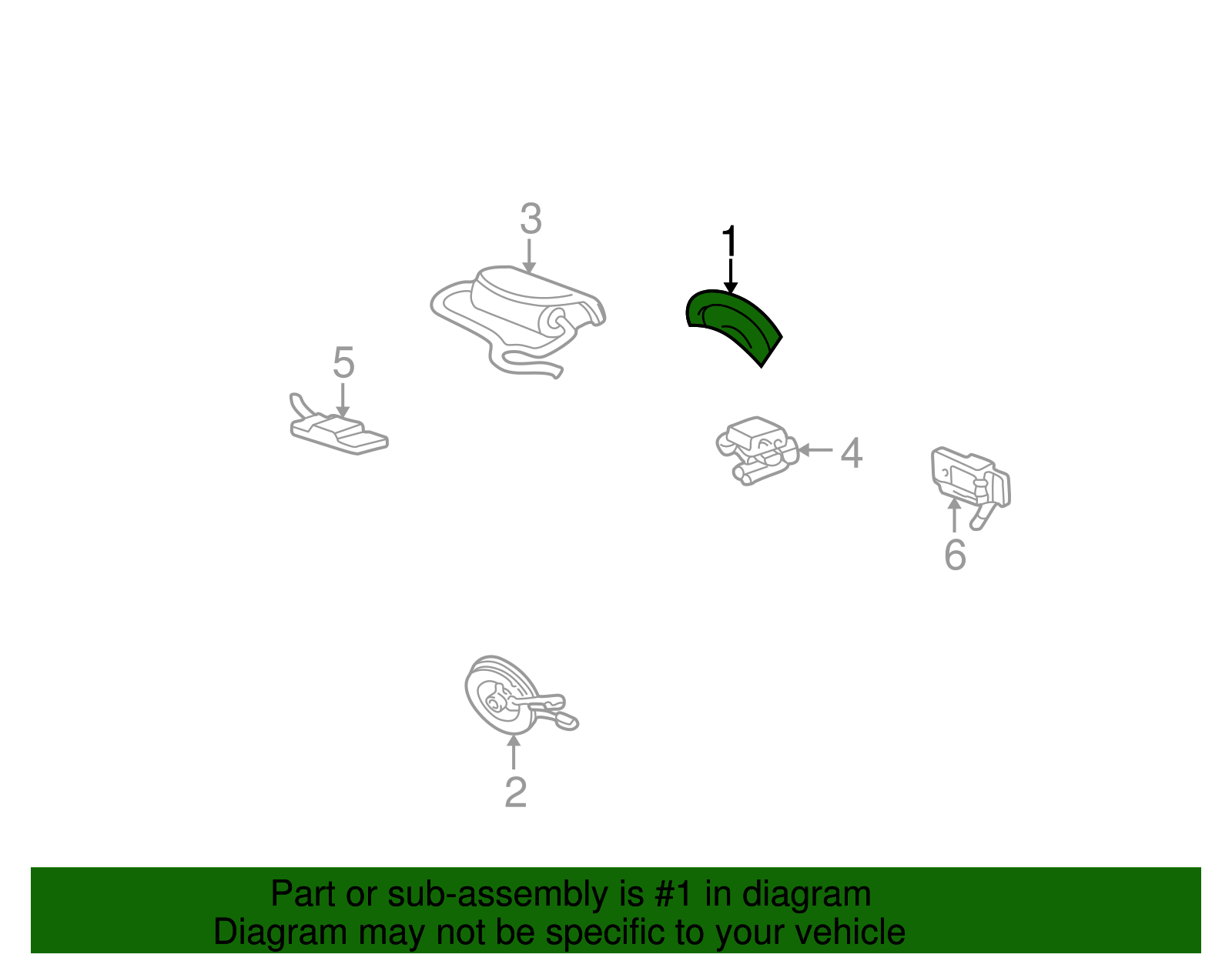 Driver Inflator Module - Ford (YF1Z-54043B13-BA)