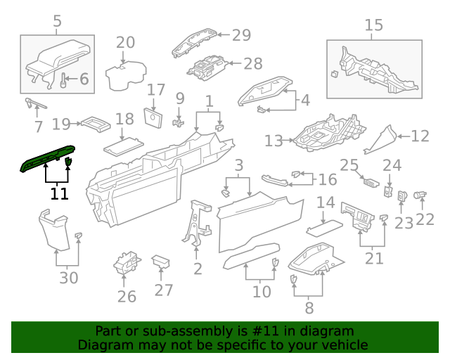 20192021 Honda Insight 1922 Honda Insight TRG Left Side Console