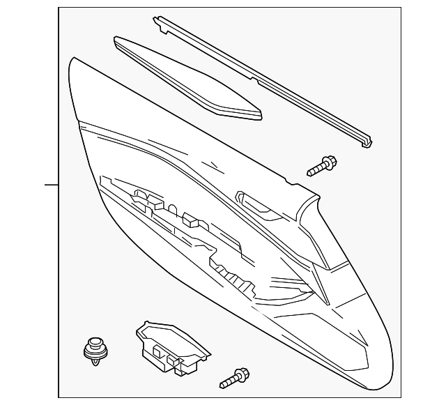 20162018 Mazda MX5 Miata Door Trim Panel Driver's Side (LH) NA1R68