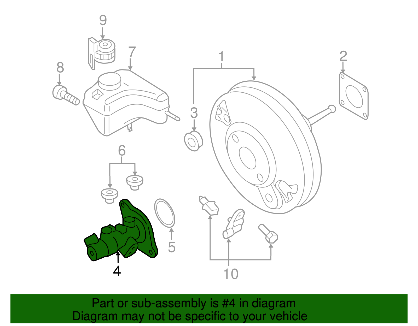 1K1-614-019-AB - Master Cylinder - 2013-2016 Volkswagen Jetta | VW OEM ...