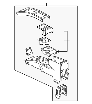 Console Asm 2004-2006 Cadillac SRX Console Asm F/Flr *Ebony 89039977 | TascaParts.com