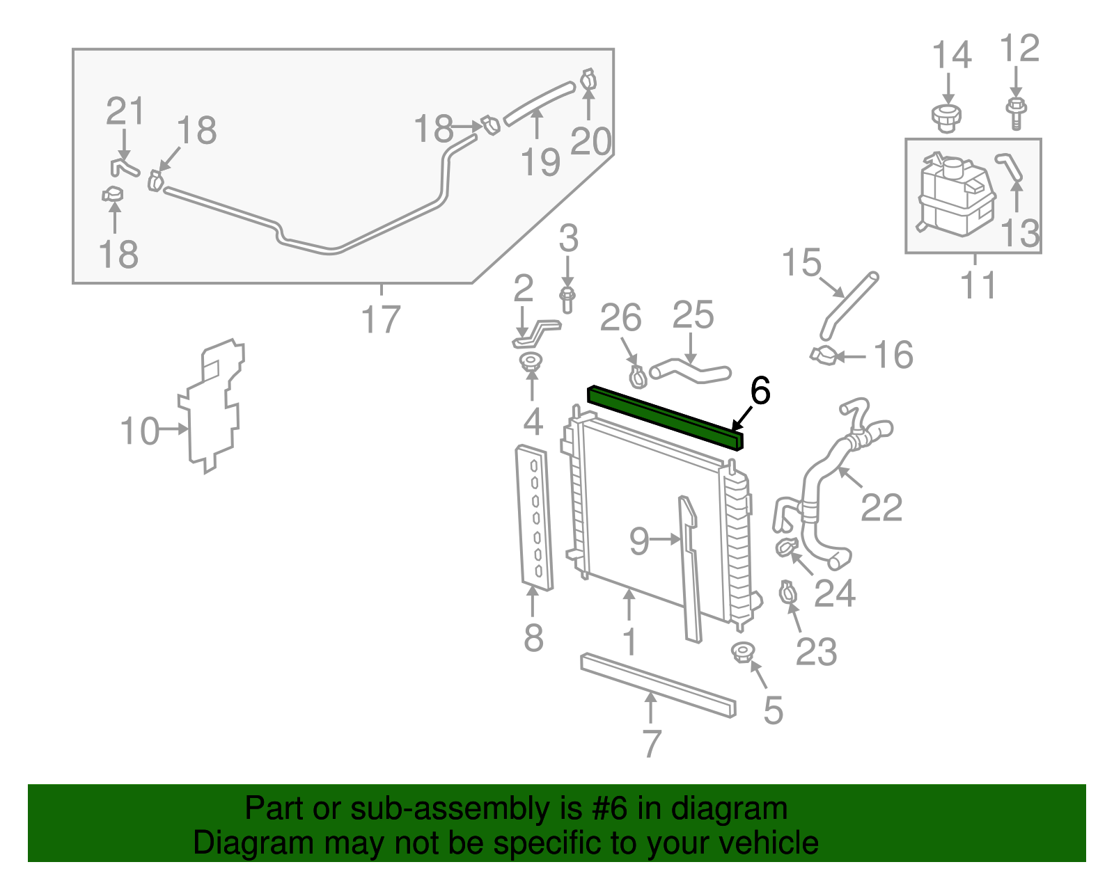 Upper Radiator Seal - GM (96629061)