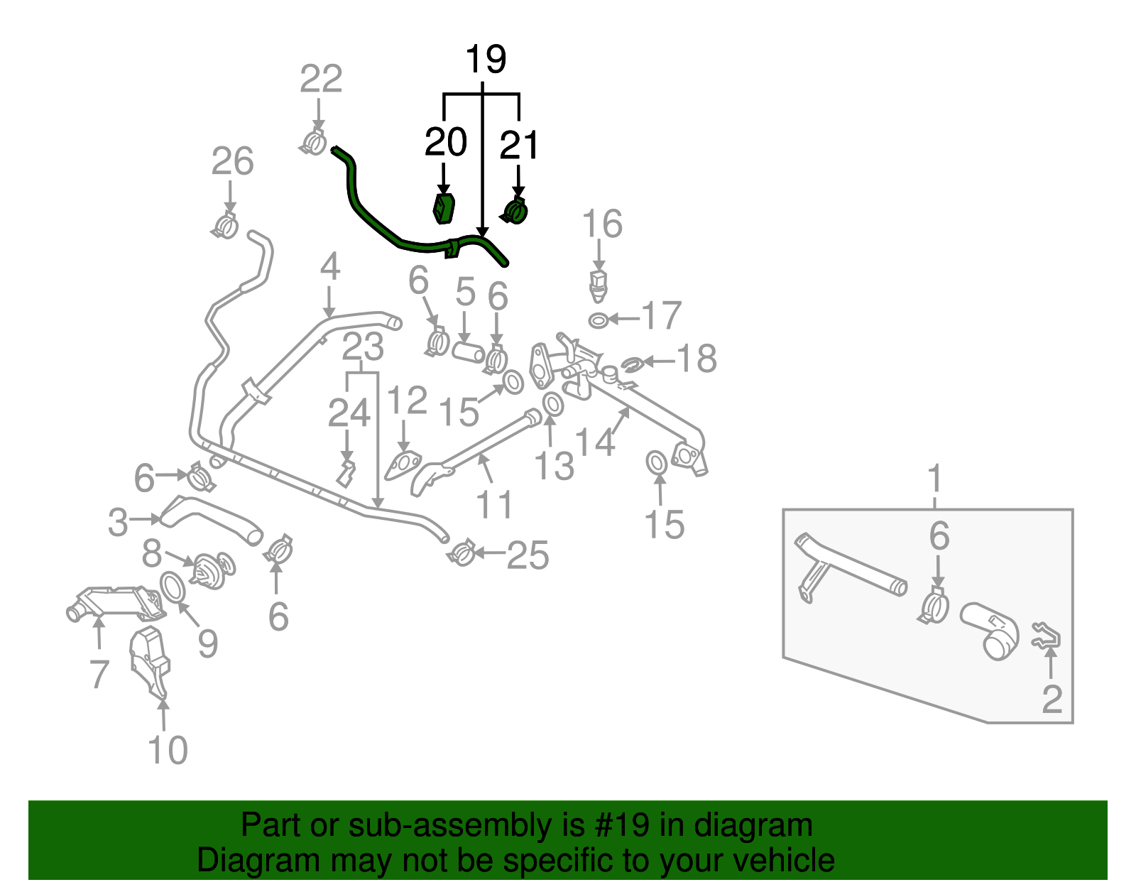 Reservoir Hose - Volkswagen (7L6-121-447-C)