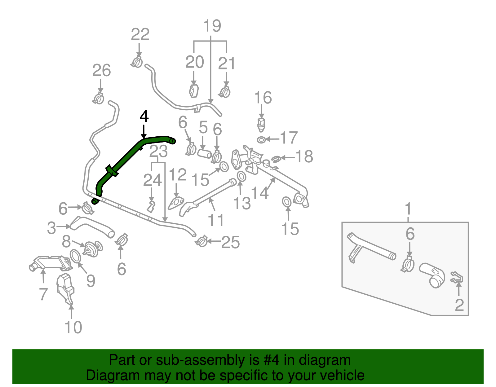 Connector Pipe - Volkswagen (7L6-121-065-S)