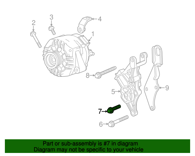 19922007 GM Idler Pulley Bolt 11515769