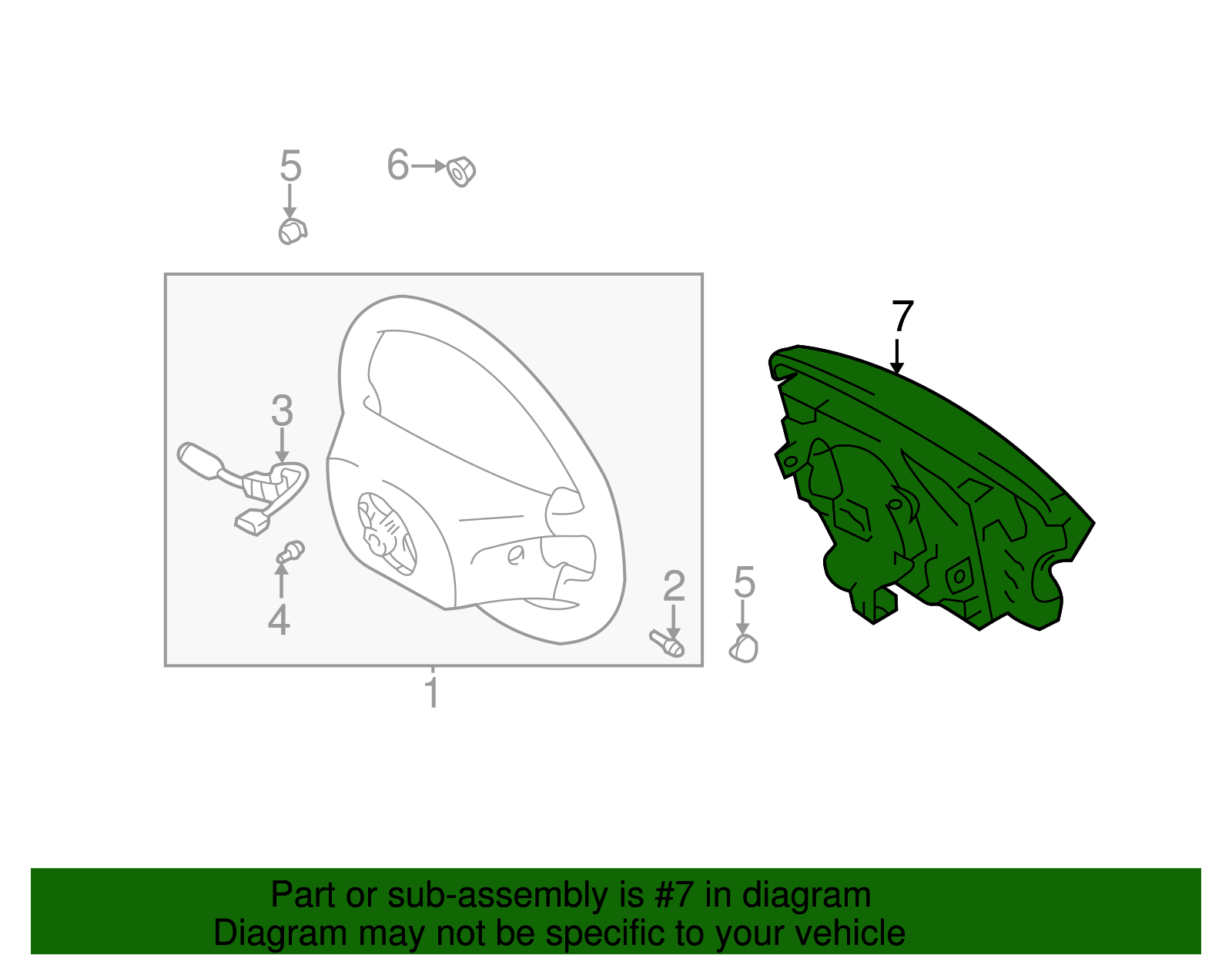 Driver Air Bag - Toyota (45130-0C041-E0)