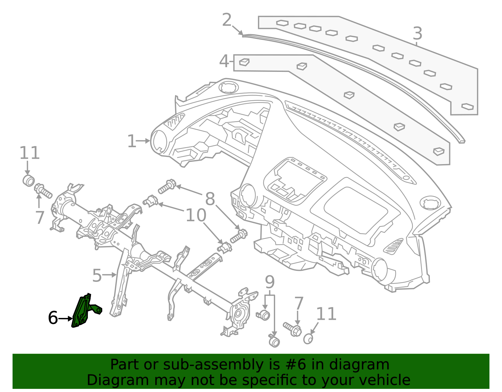 Reinforced Beam Center Bracket - Scion (55347-WB001)