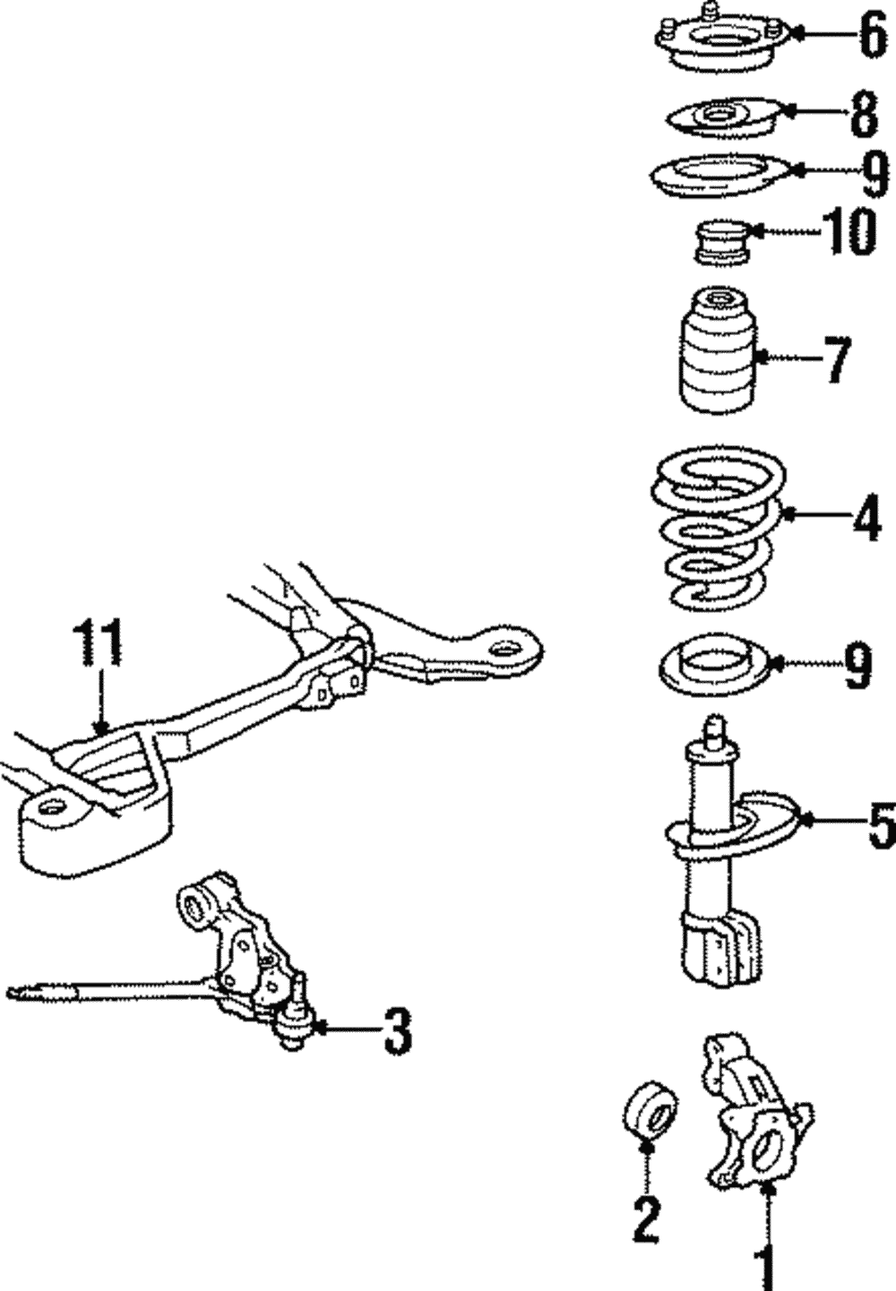 Premium Gas Charged Front Suspension Strut Assembly - GM (88945832)