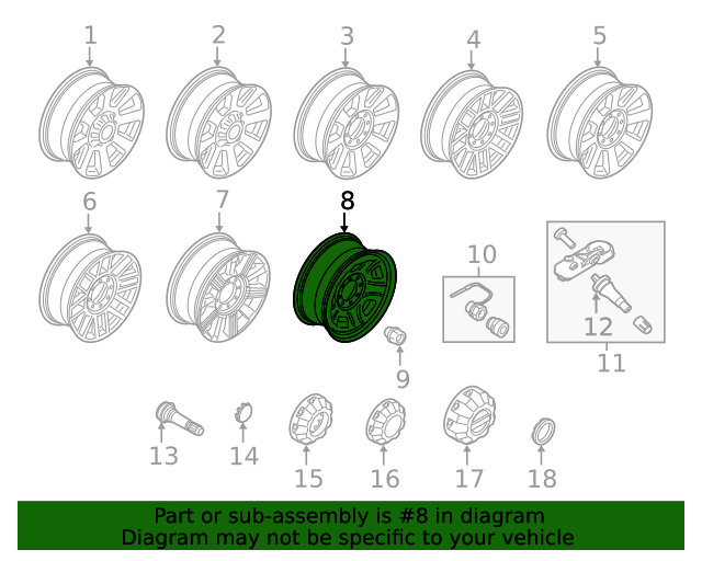 20172022 Ford Wheel, Alloy HC3Z1007K OEM Parts Online