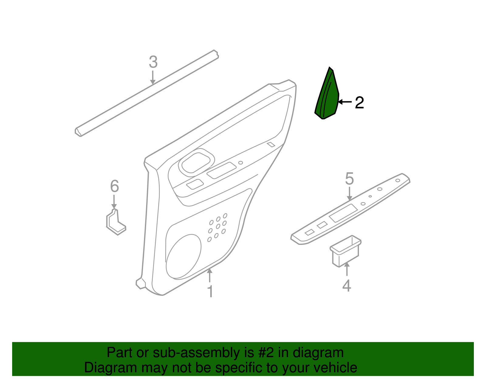 Door Molding - Ford (YL8Z-78255A18-BAA)