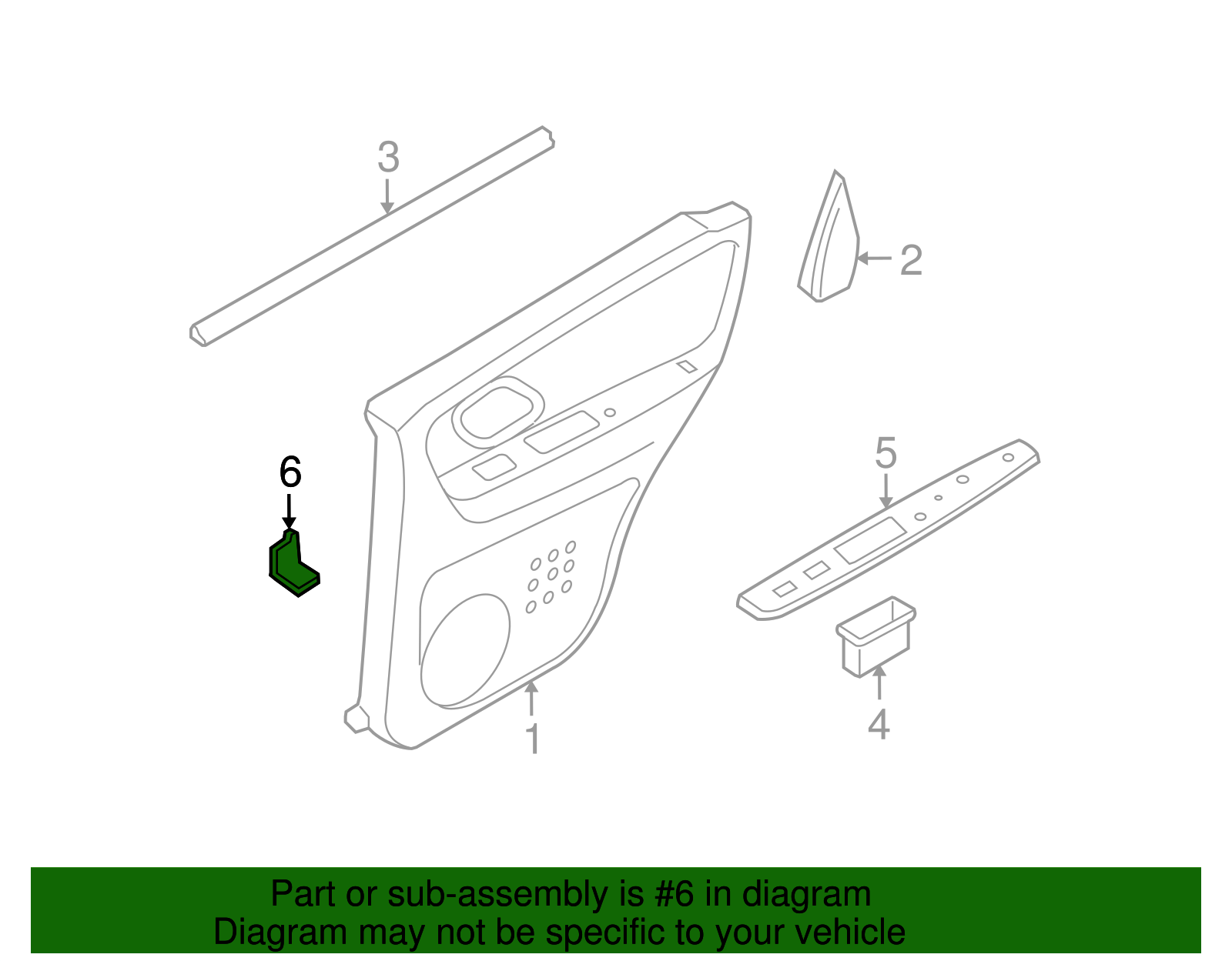 Door Interior Trim Panel Bracket - Ford (YL8Z-7822606-AA)