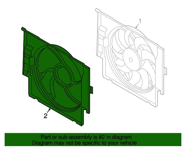 Genuine BMW 17-42-7-640-650 | Fan Shroud | FREE Shipping on Most Orders ...