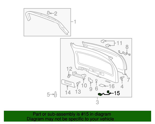 23423750 Liftgate Close Switch 20072017 GM GMPartsNow