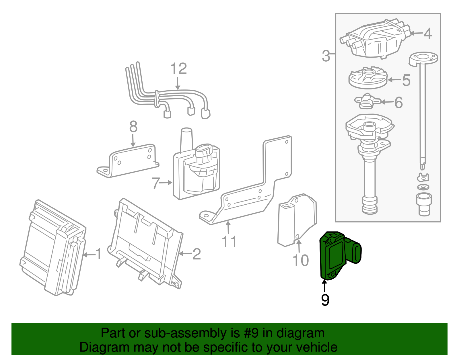 Ignition Control Module without Coil - GM (19352931)