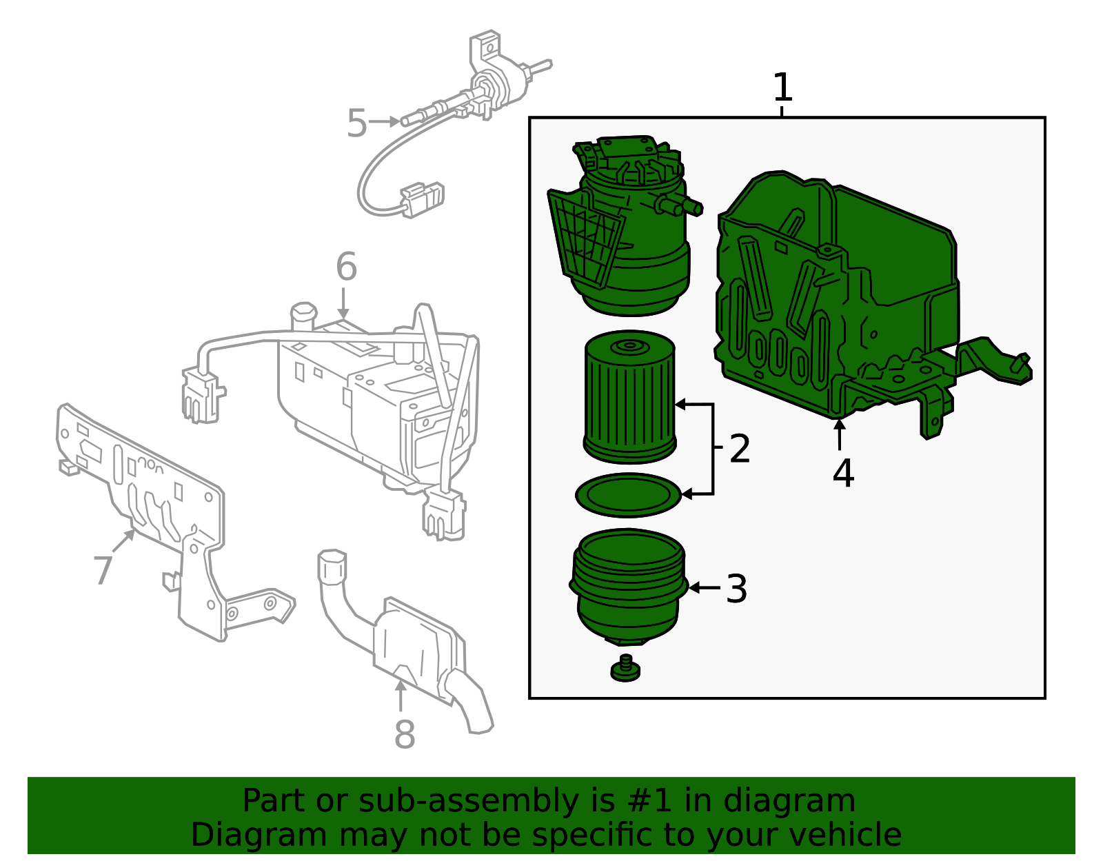 Fuel/Water Separator Filter - GM (84428489)