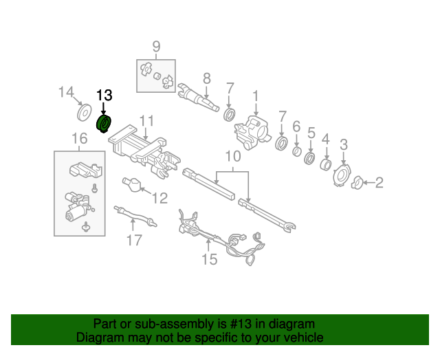 20002011 GM Steering Wheel Position Sensor 15231656 GM
