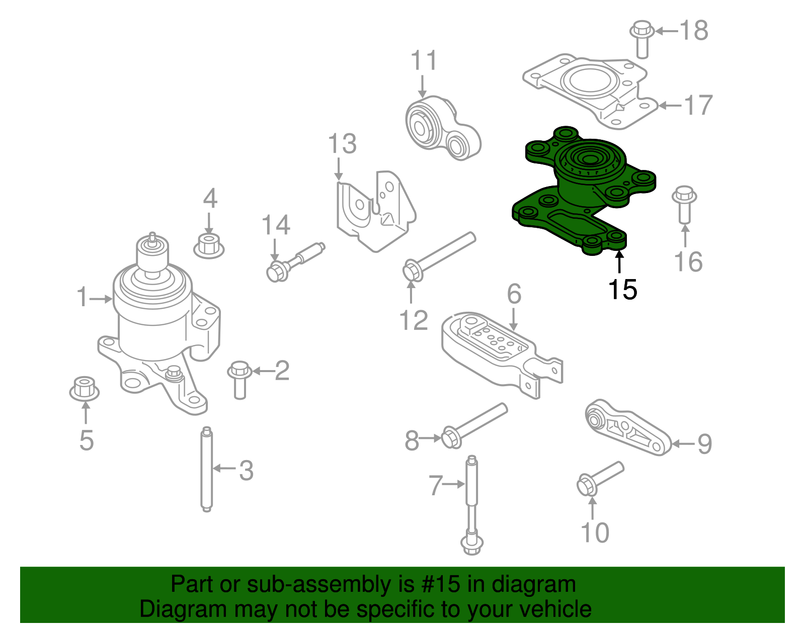 Trans Mount - Ford (GD9Z-6068-H)