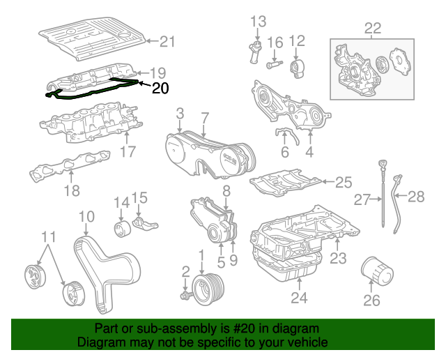 19992008 Lexus Valve Cover Gasket 112140A010 Longo Lexus