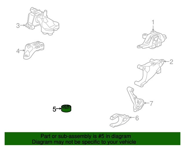 39027221 GM Rear Transmission Mount GM Parts Store