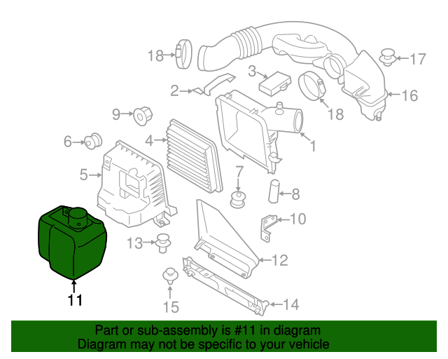 20082018 Subaru Engine Air Intake Resonator 46043FG000