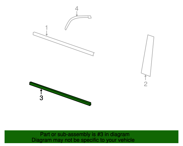 Side Molding (Unpainted) 7b0853515gru