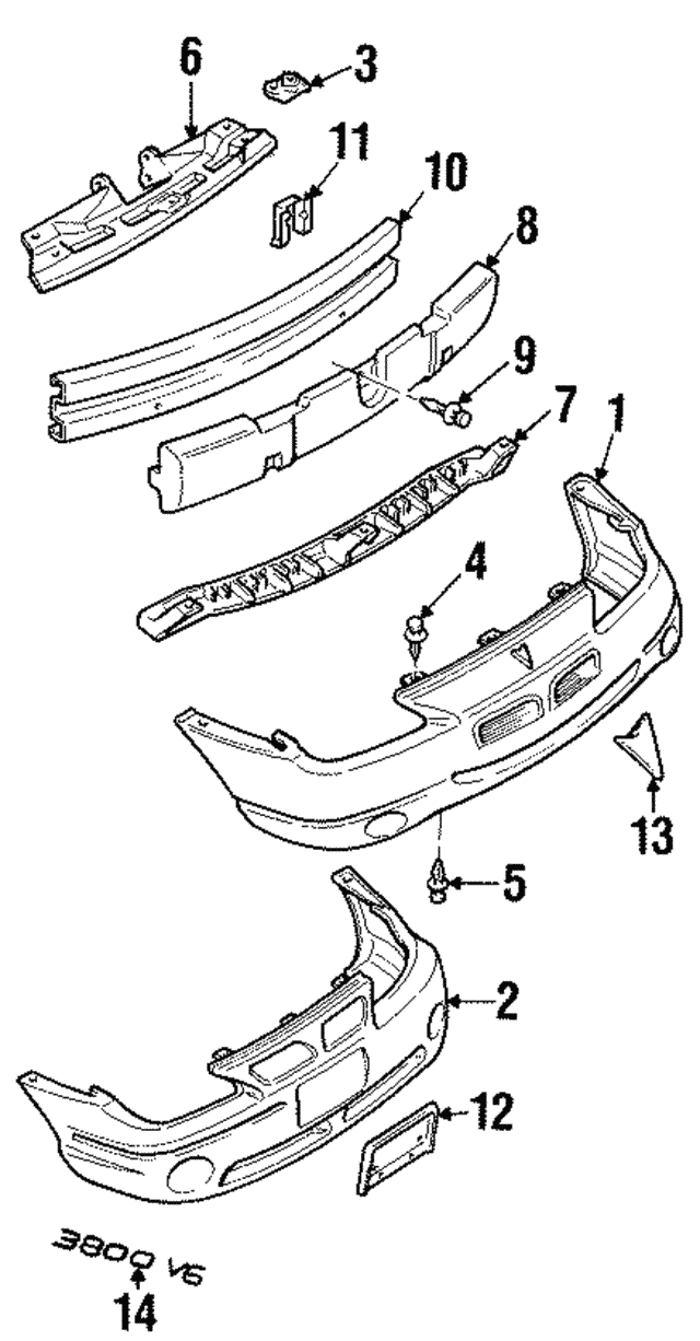 1997 Pontiac Grand Prix Plate 10255669